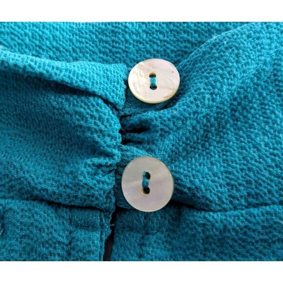 KIM & CAMI Cerulean Blue Tank Cut Out Keyhole Size M - Picture 4 of 5